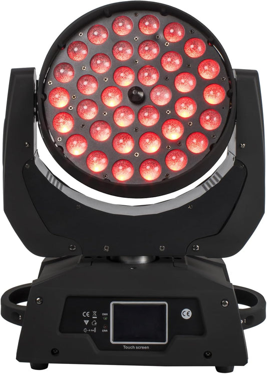 LED Moving Head Light 36x18W Wash Zoom Effect (15-90 Degree)