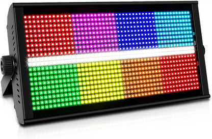 500W Stage Strobe Lights: 960LEDs RGBW 4IN1 - Metal Construction 135° Wide Coverage